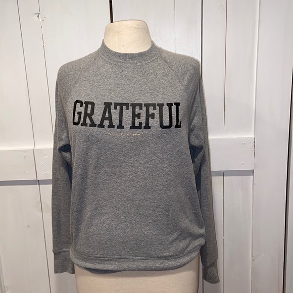 Spiritual Gangster Tops - Spiritual Gangster Grey Grateful Sweatshirt